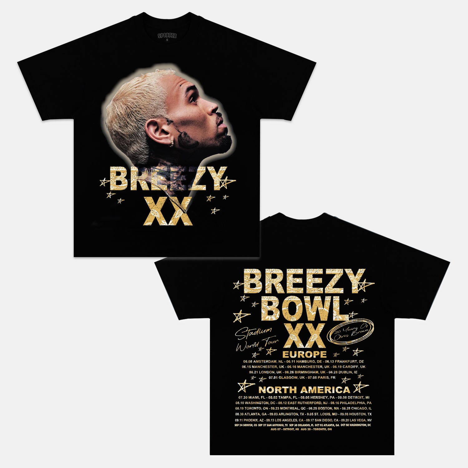 CHRIS BROWN 2025 TOUR TEE