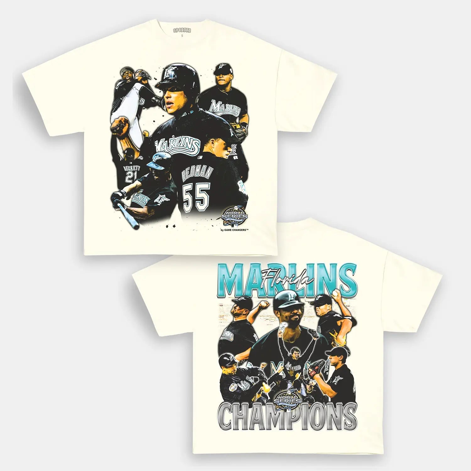 2003 WORLD SERIES CHAMPS MARLINS TEE DS