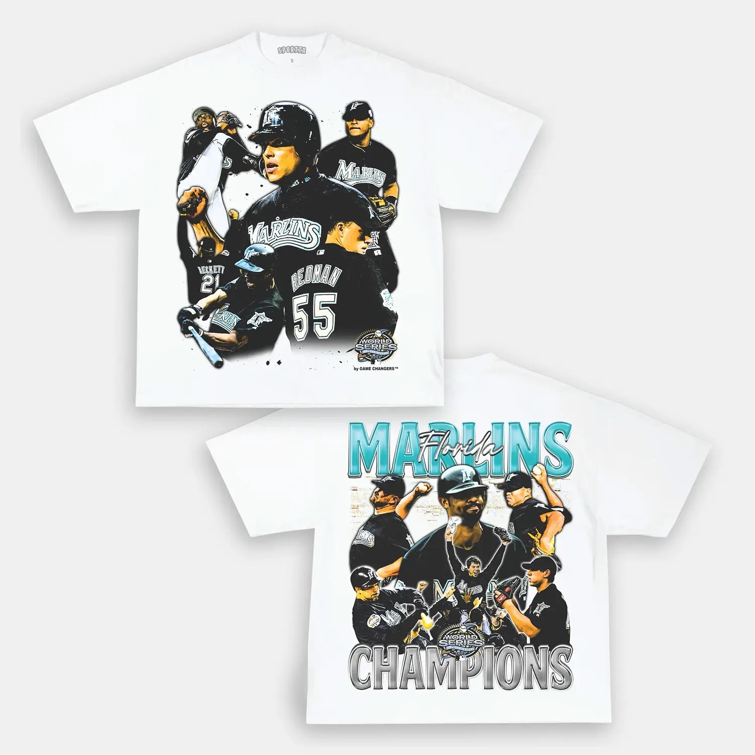 2003 WORLD SERIES CHAMPS MARLINS TEE DS