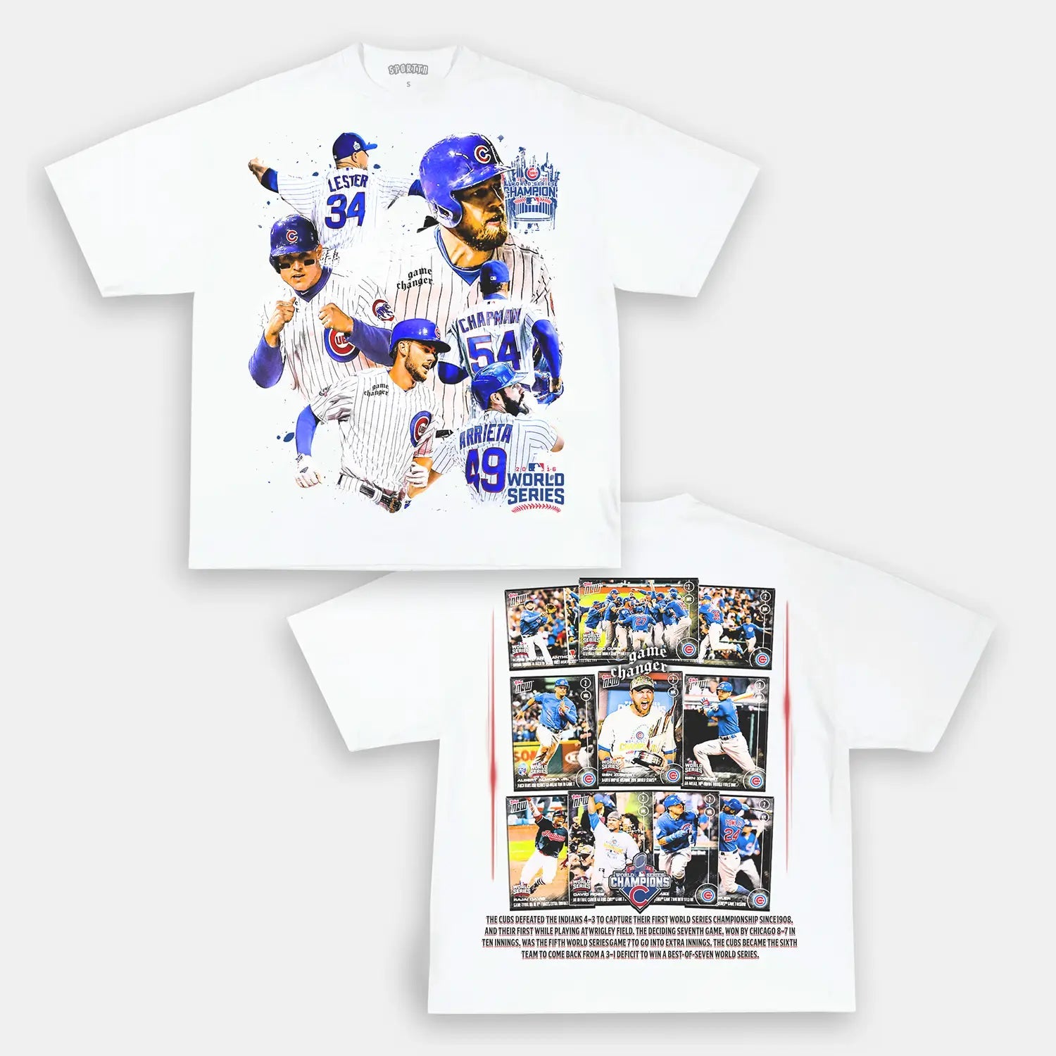 2016 WORLD SERIES CHAMPS - CUBS TEE - DS