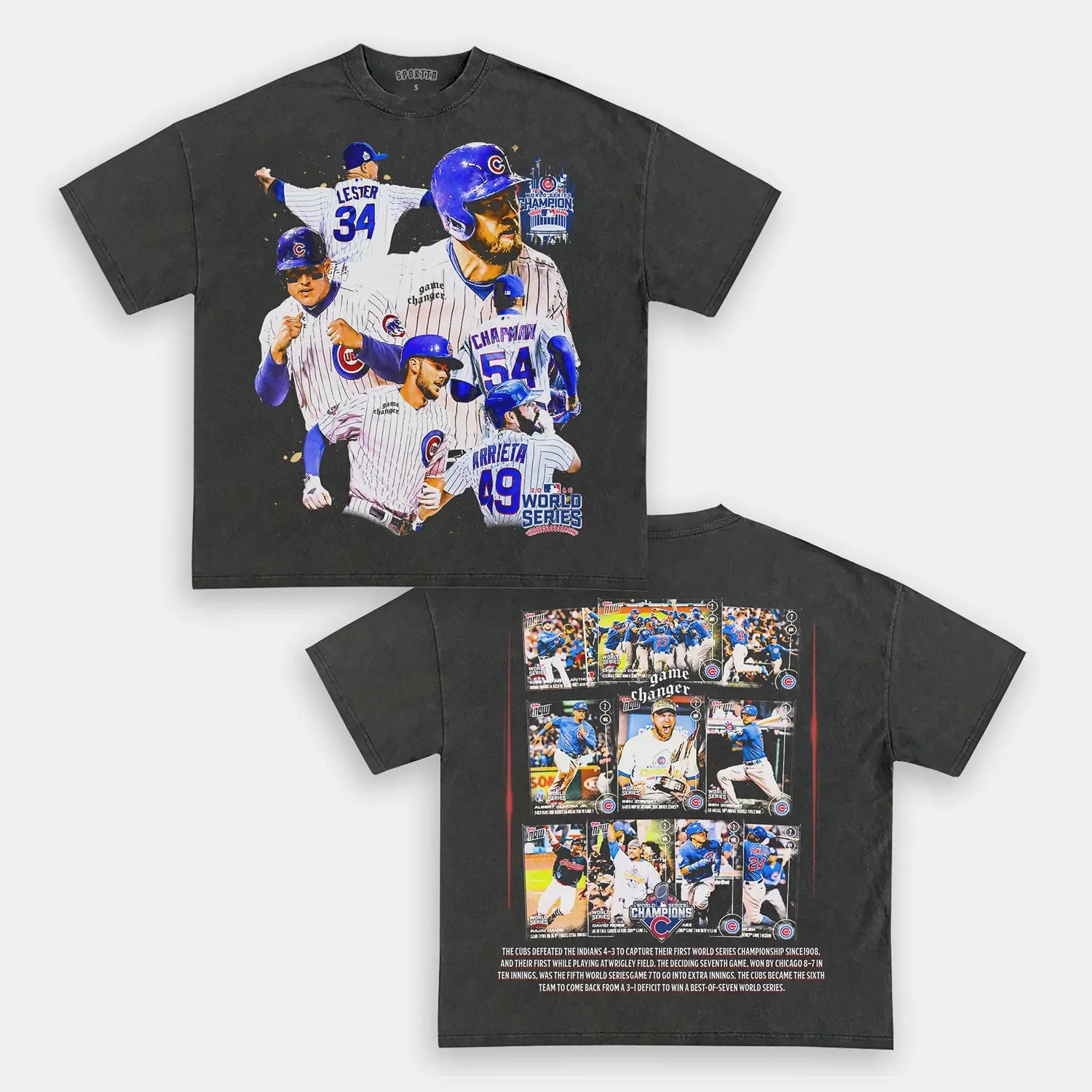 2016 WORLD SERIES CHAMPS - CUBS TEE - DS