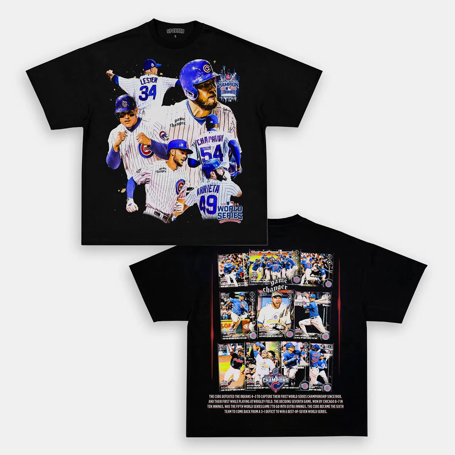 2016 WORLD SERIES CHAMPS - CUBS TEE - DS