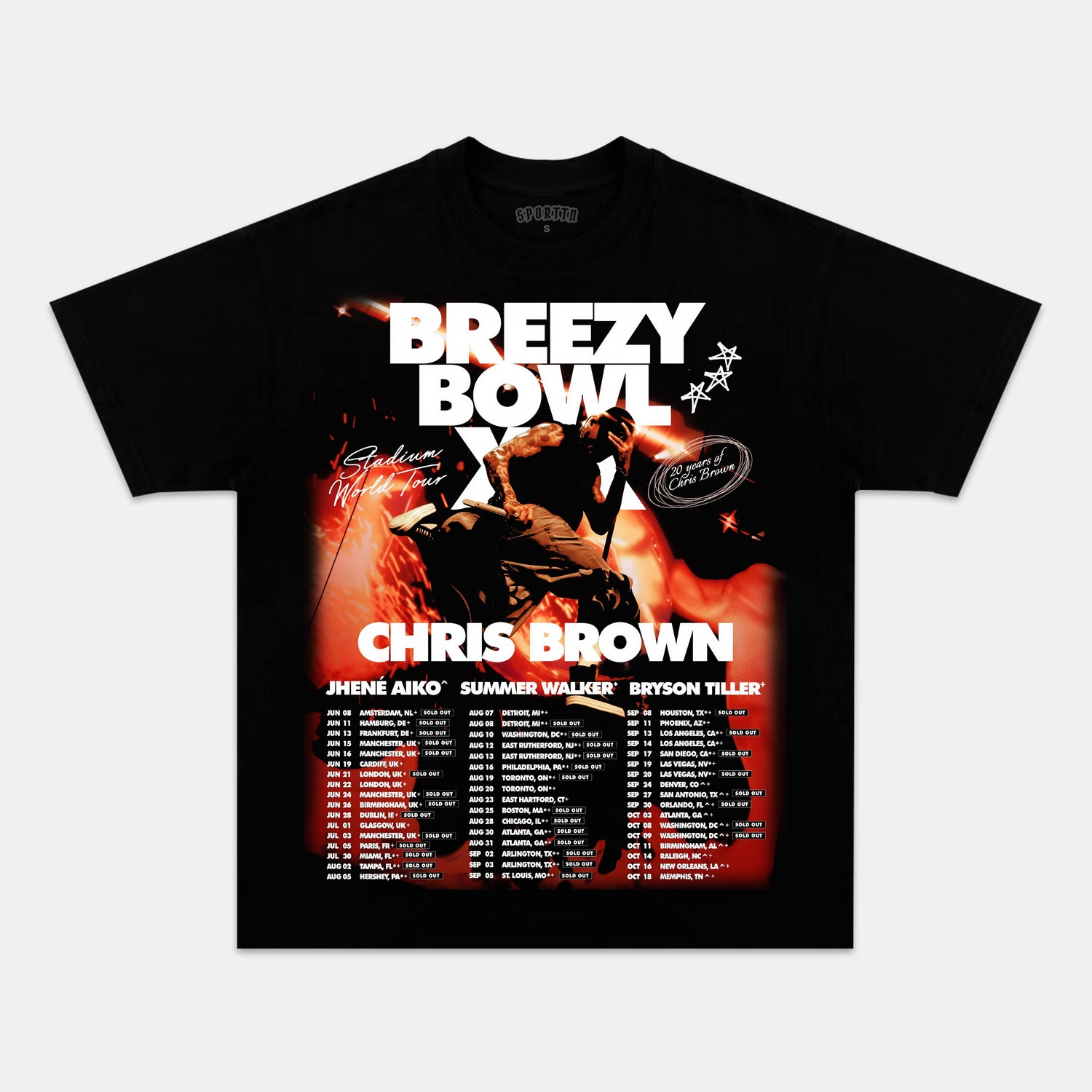 CHRIS BROWN TOUR 2025 TEE
