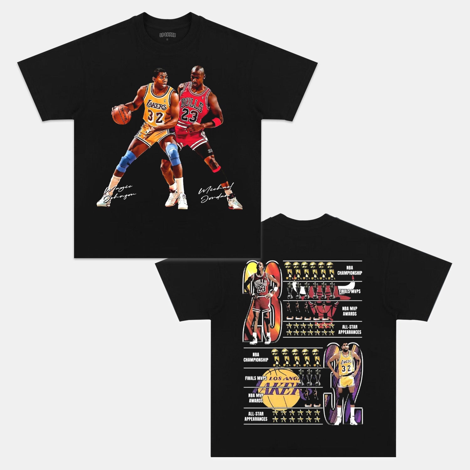EARVIN JOHNSON  AND  MICHAEL JORDAN TEE