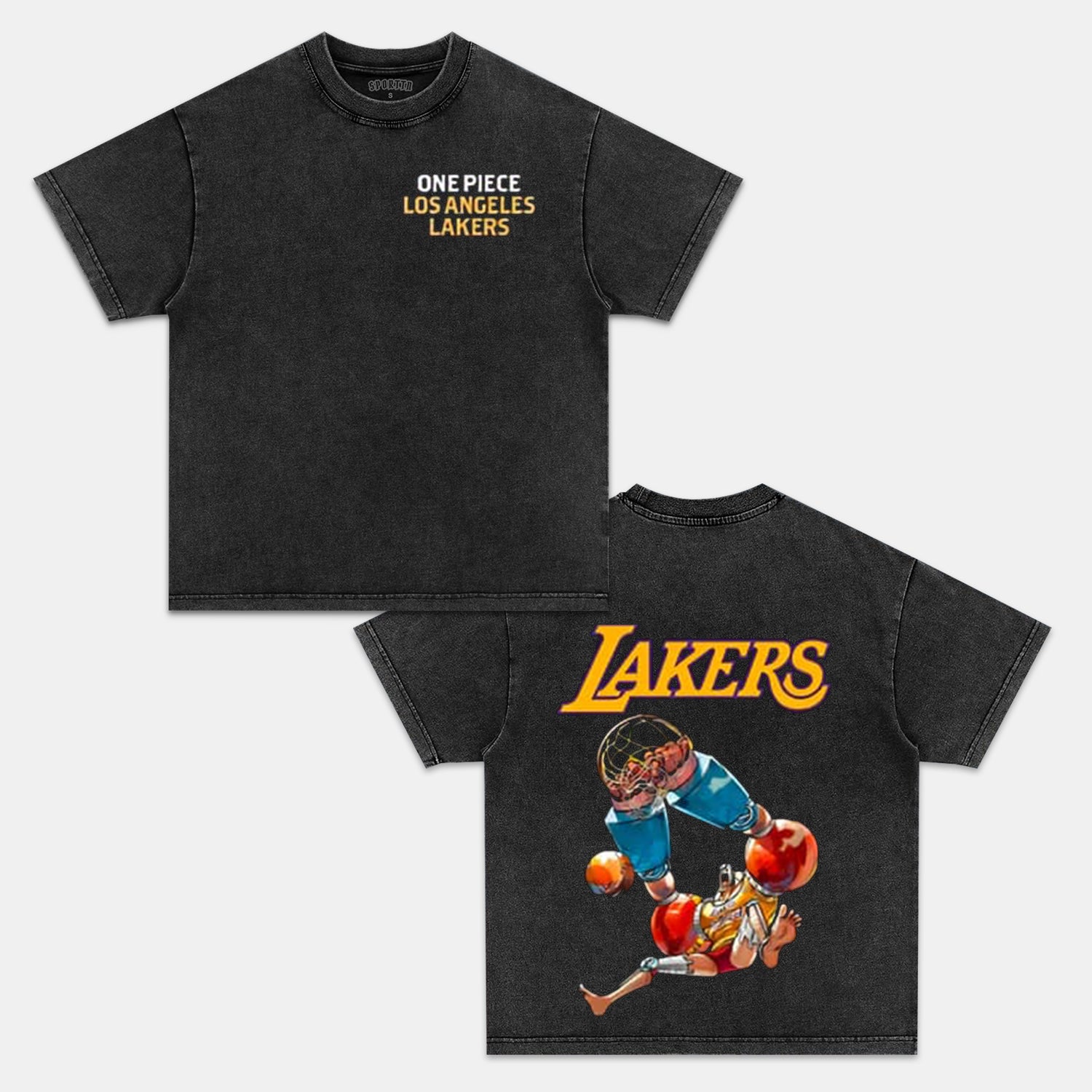 LOSANGELES LAKERS & ONE PIECE FRANKY TEE
