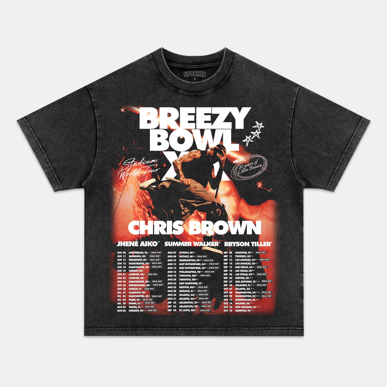 CHRIS BROWN TOUR 2025 TEE