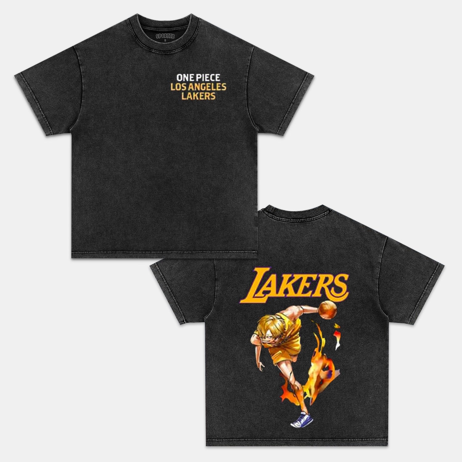 LOSANGELES LAKERS & ONE PIECE SANJI TEE